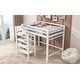 preview thumbnail 4 of 14, Full Size Loft Bed with Built-in Storage Staircase and Hanger for Clothes, White - Solid Pine Wood Frame, Maximized Space