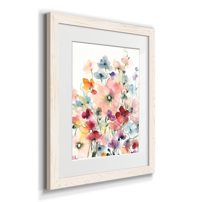 Poppies and Sweetpeas-Premium Framed Print - Ready to Hang