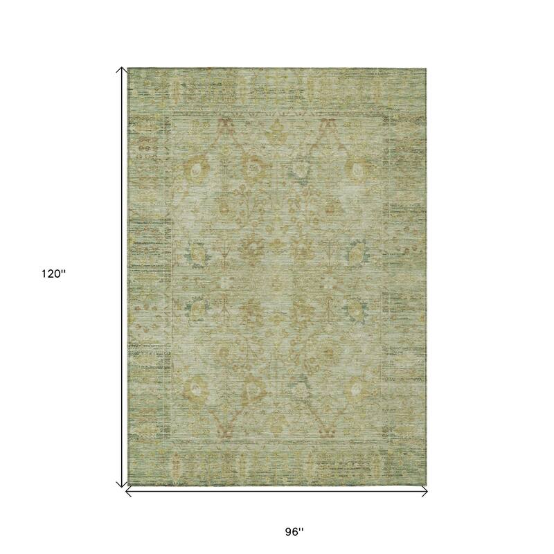 HomeRoots Oriental Traditional Rectangle Outdoor Rug