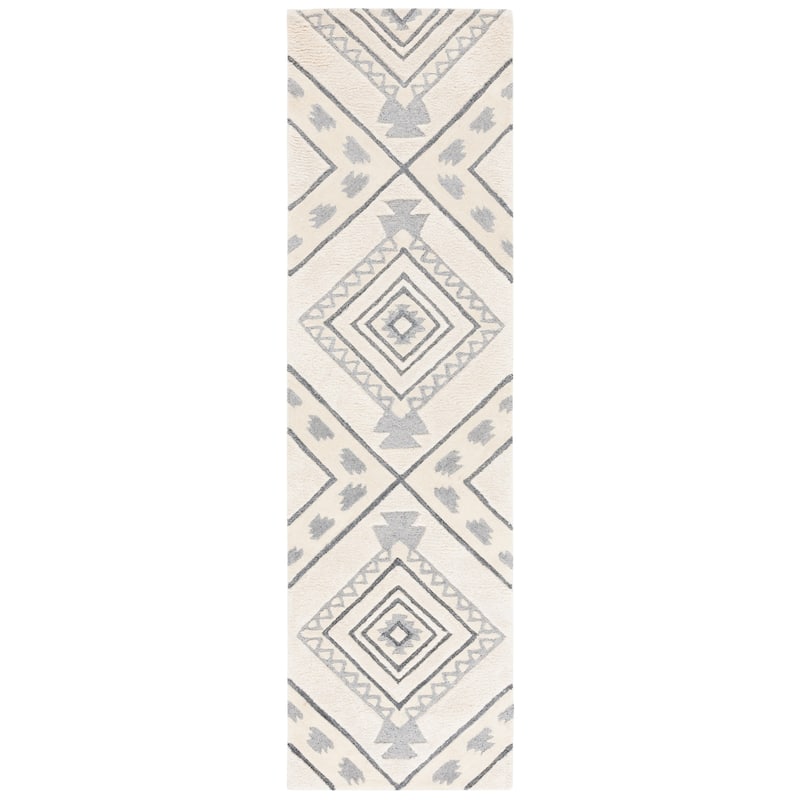 SAFAVIEH Handmade Casablanca Shag Franka Tribal Wool Rug