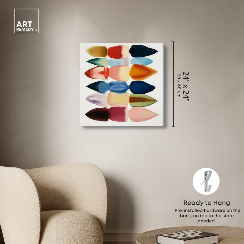Watercolor Collage Canvas by Art Remedy, Gallery Wrapped