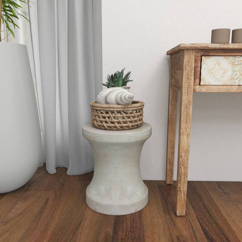 Contemporary Fiberclay Stool - 14 x 14 x 16