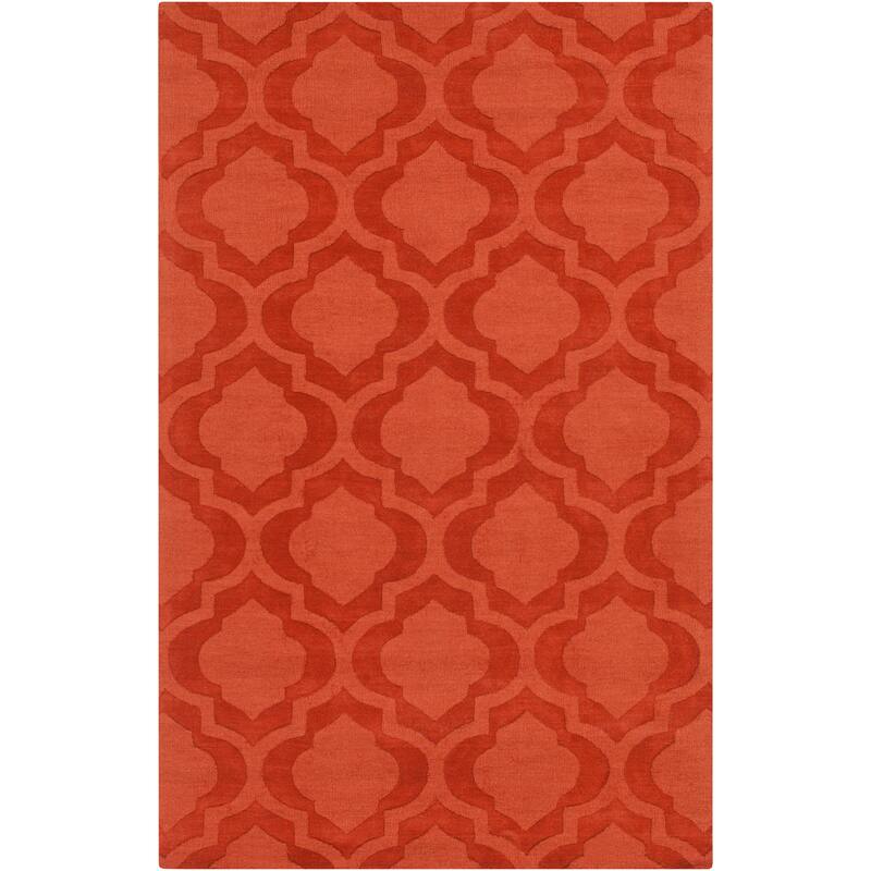 Hand-Woven Ali Tone-on-Tone Moroccan Trellis Wool Rug (6' x 9')