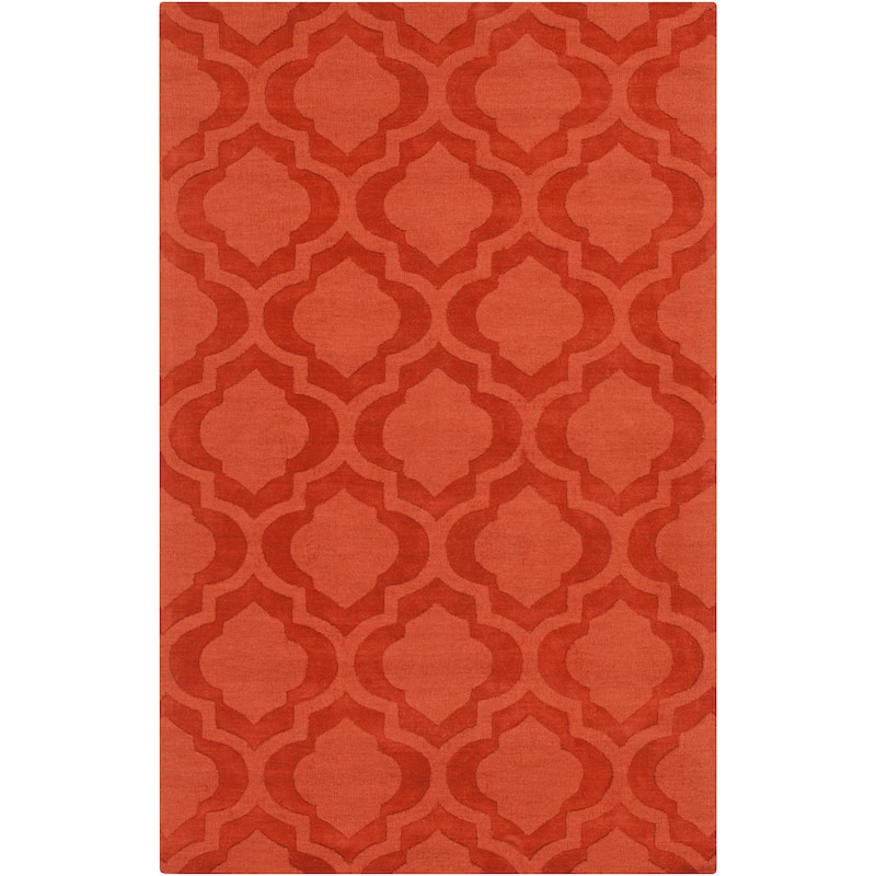 Hand-Woven Ali Tone-on-Tone Moroccan Trellis Wool Rug