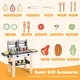 preview thumbnail 6 of 8, Gymax Wooden Kids Barbecue Grill Playset Kids Toy Grill w/ Abundant