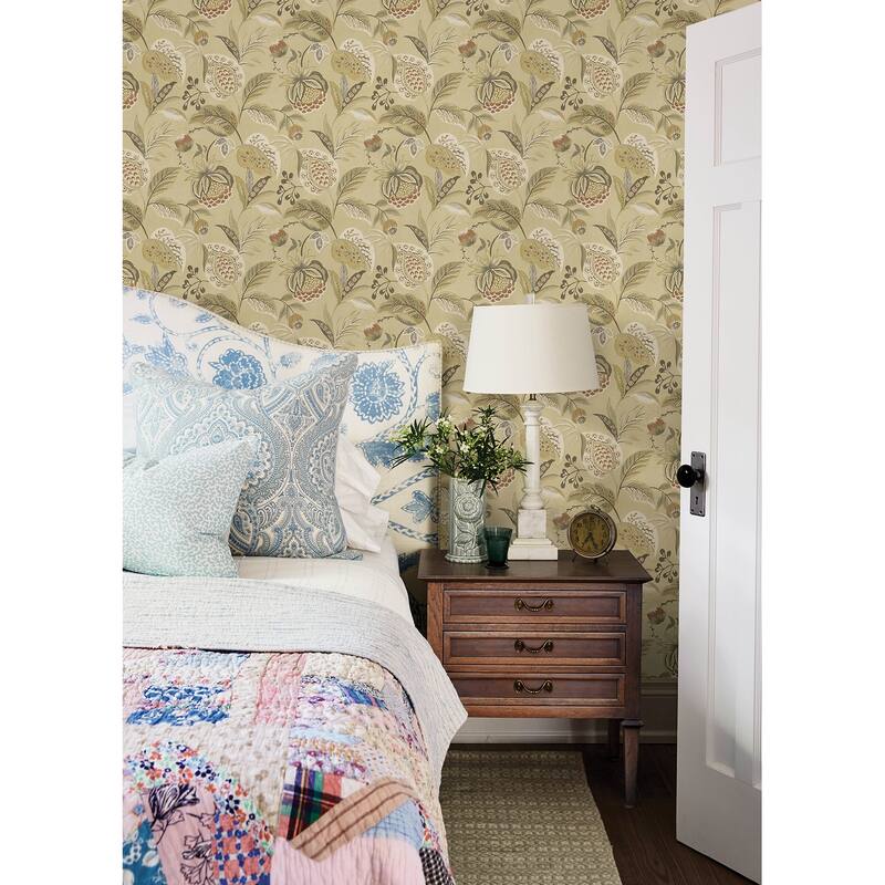 Chesapeake Bohemian Mustard Jacobean Wallpaper