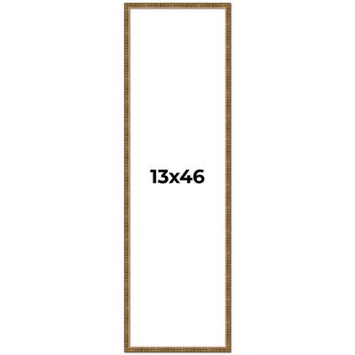 13x46 Frame Gold Solid Wood Picture Frame - Complete Modern Photo