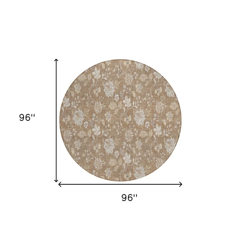 HomeRoots Floral Transitional Rectangle Outdoor Rug