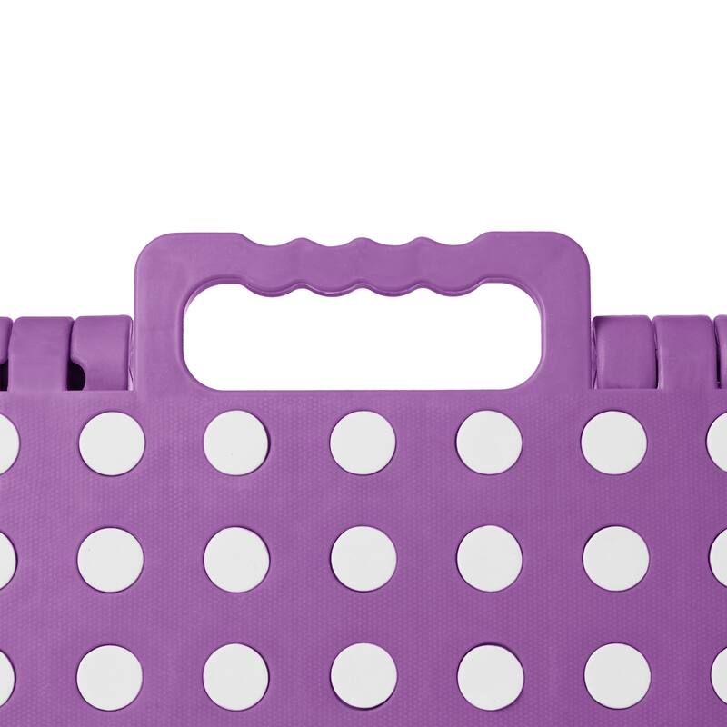 9in Folding Step Stool w Handle Set of 2 for AdultsKids Purple - 2 Pack - 9"