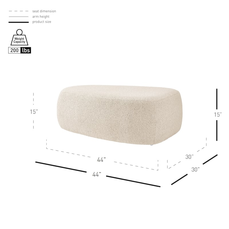 NPD Furniture Carlese Boucle Big/Small Ottoman