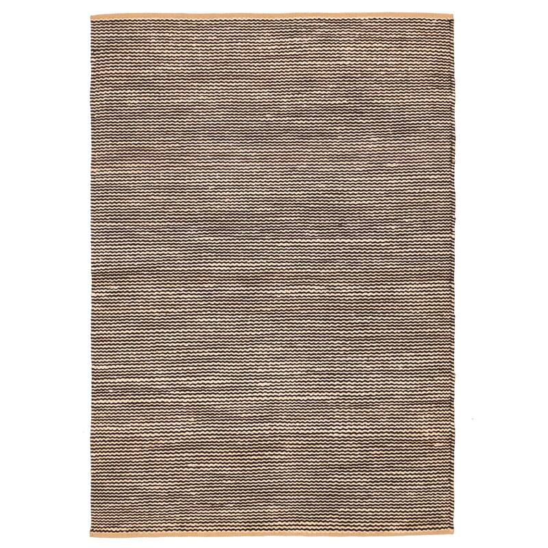 ECARPETGALLERY Braided Weave Palas Denizli Black, Tan Rug - 5'3 x 7'8