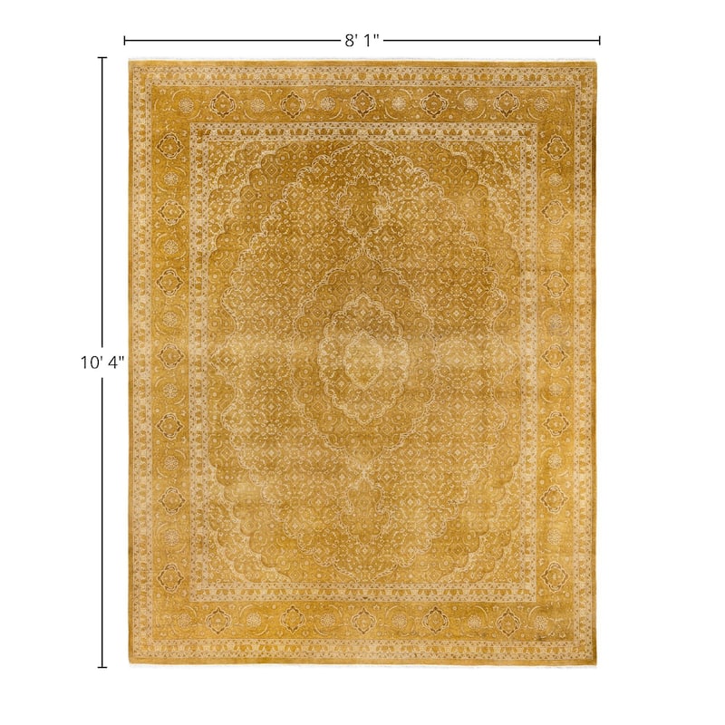 Overdyed One-of-a-Kind Hand-Knotted Area Rug - Gold - 8' 1" x 10' 4"
