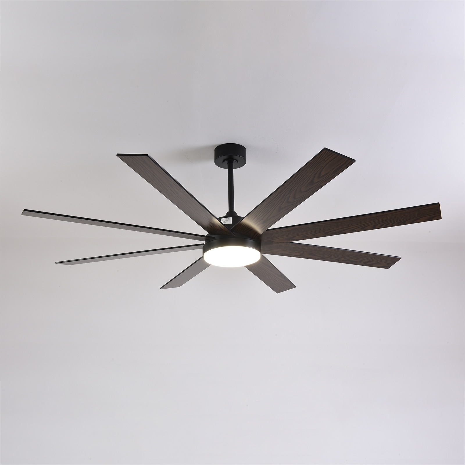 72" Ceiling Fan with Light, 6-Speed Remote Control, Reversible DC Motor, Modern 8 Blades with 6"/12"/19.5" Downrods