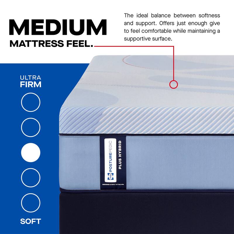 Sealy Posturepedic® Plus Glenshaw 13" Medium Tight Top Hybrid Mattress
