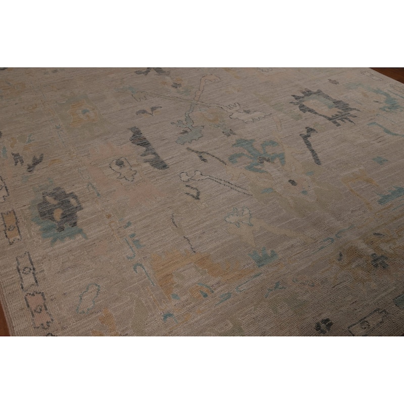 Vegetable Dye Oushak Oriental Area Rug Hand-Knotted Wool Carpet - 8'5"x 10'0"