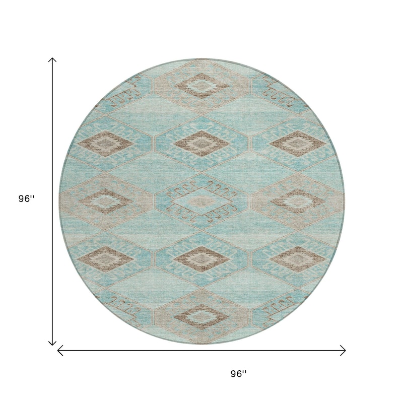 HomeRoots Aztec Transitional Rectangle Outdoor Rug