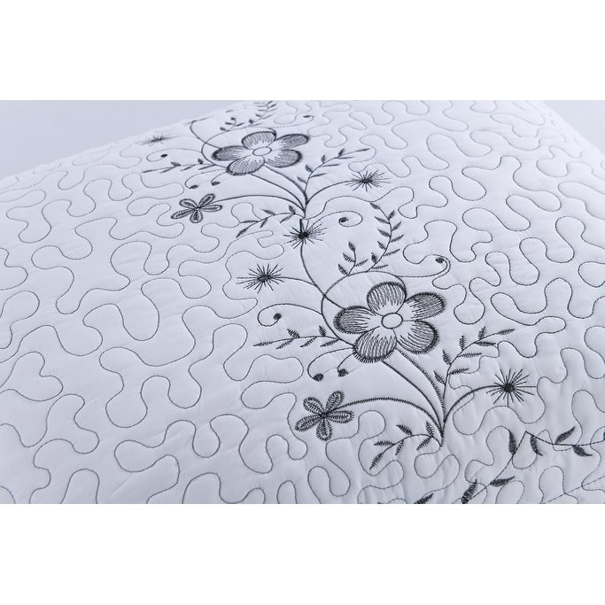 MarCielo 2 Pack Pillow Shams Throw Pillow Covers Euro Sham Embroidery