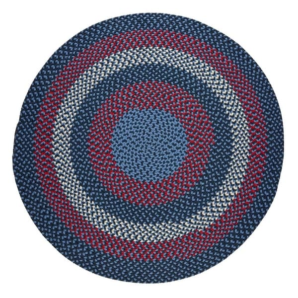 slide 2 of 3, Rhody Rug Mission Hill Indoor/Outdoor Braided Area Rug Navy - 10' Round