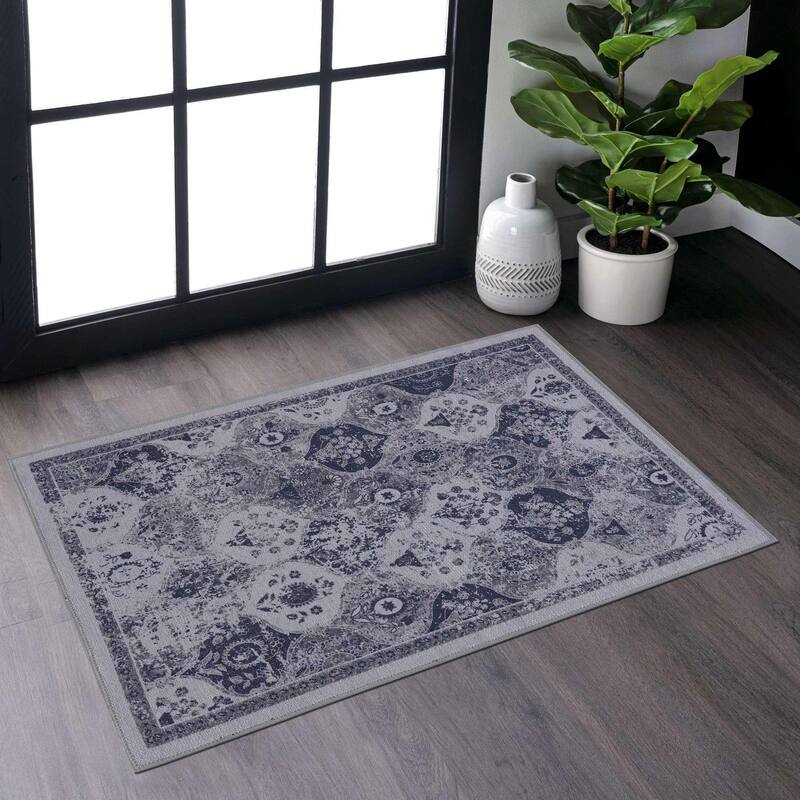 Rustic Rustic Multi-Color Washable Rug