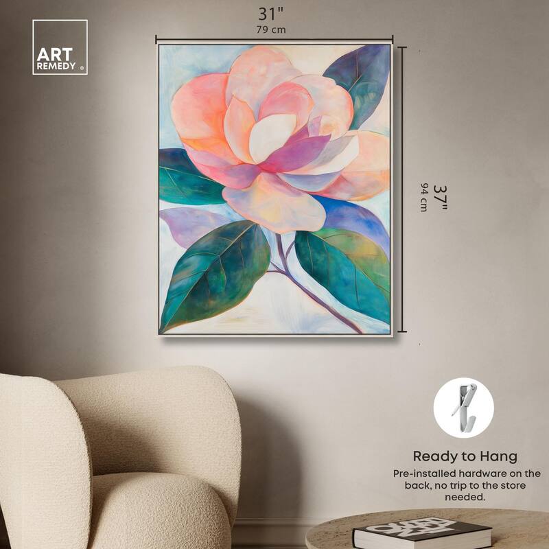 Pink Magnolia II Canvas by Art Remedy