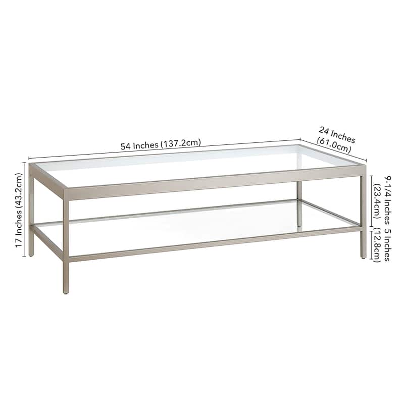 Alexis Metal and Glass Coffee Table