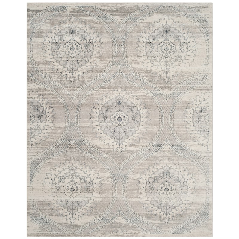 SAFAVIEH Carnegie Neaga Modern Distressed Oriental Rug - 8' x 10' - Light Grey/Cream