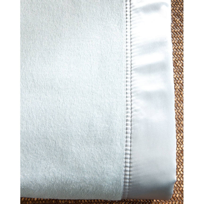 Plaza Collection Pure Silk Throw and Blanket King With Silk Border White