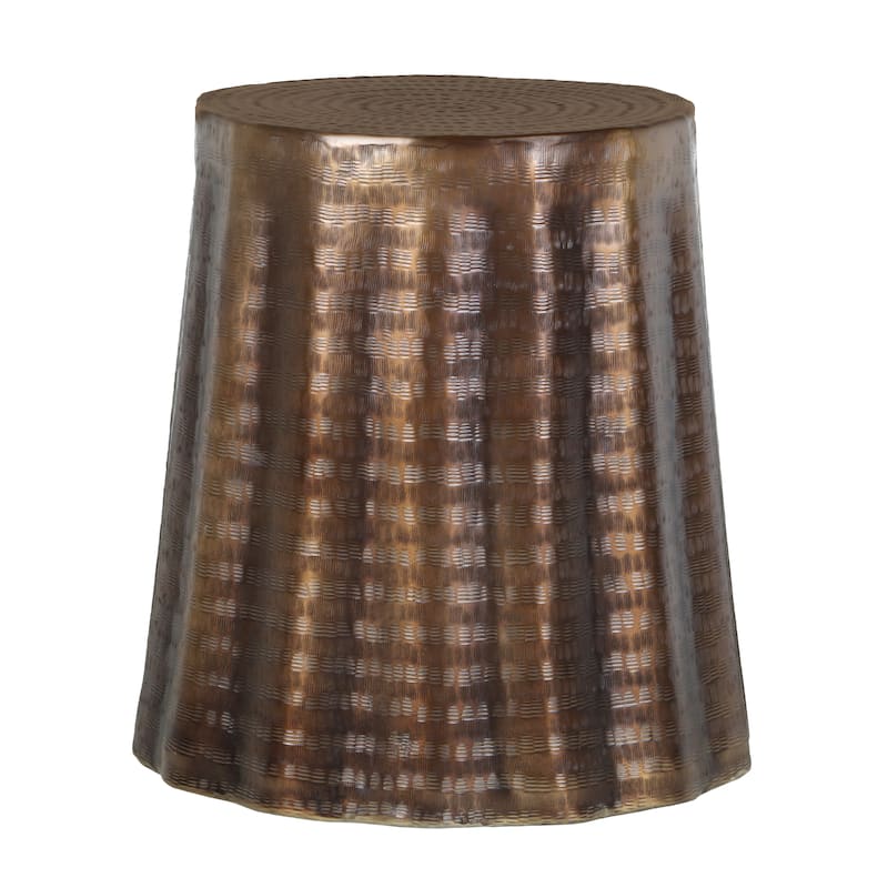 Liora Side End Table Handcrafted Bronze
