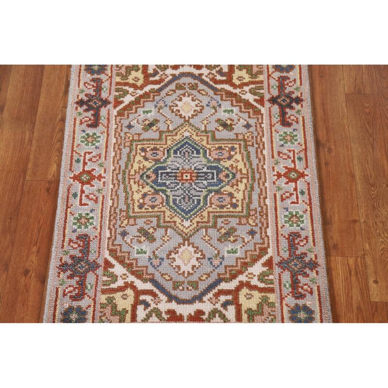 Grey Heriz Serapi Oriental Area Rug Handmade Wool Carpet - 2'0"x 3'0"