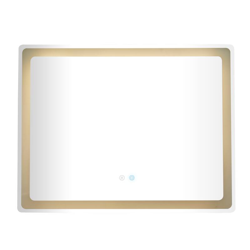 Clear Glass Modern Rectangle LED Mirror - MULTIPLE SIZES