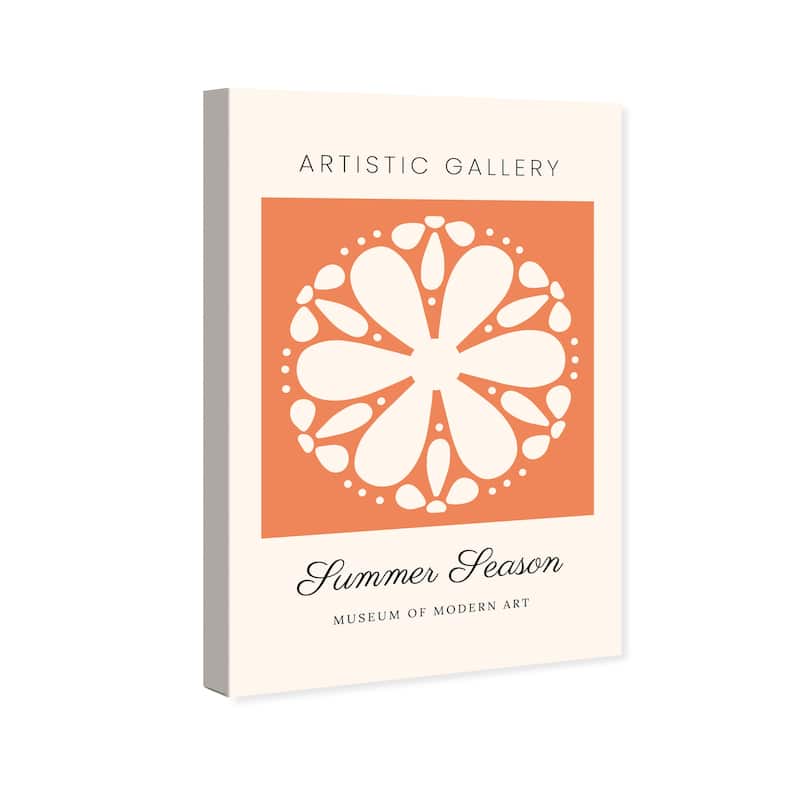 Wynwood Studio Canvas Advertising Artistic Gallery Summer Poster II Orange Modern & Contemporary Wall Art Canvas Print