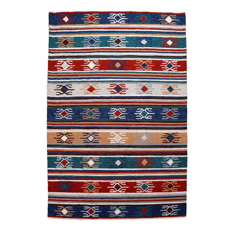 George Towne Living Southwest Tuscan Luxury Handmade Southwest Lodge Wool Area Rug