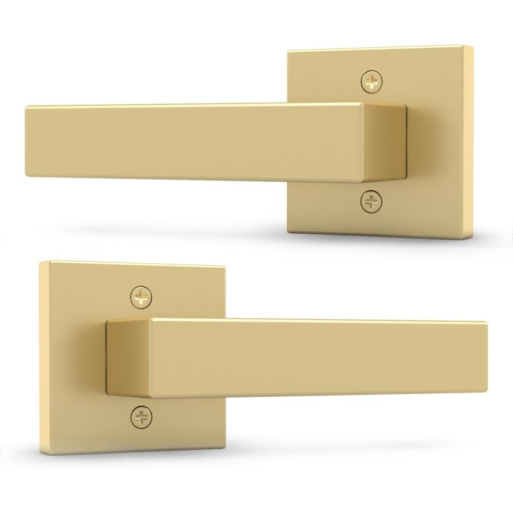 Mega Handles ROBELL Dummy Lever Lock, Square Non-Turning Door Handle for Closet, Hallway, Bathroom, Reversible, Easy Install