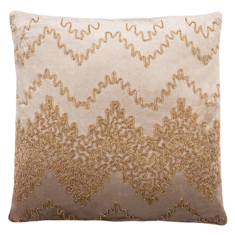 SAFAVIEH Isabella 18-inch Sparkle Gold Decorative Pillow