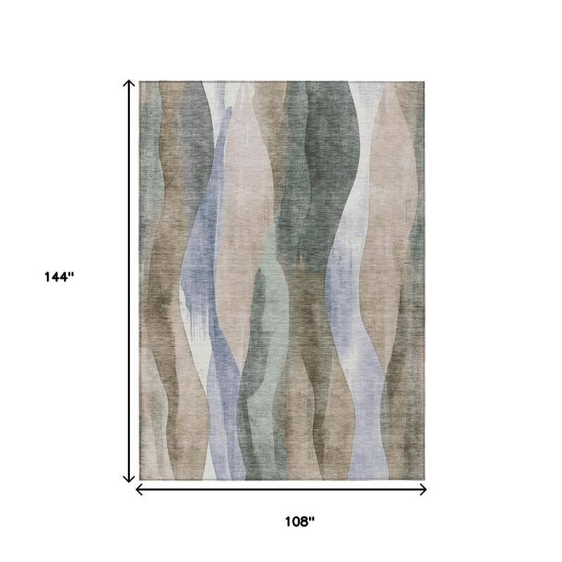 HomeRoots Abstract Transitional Rectangle Outdoor Rug
