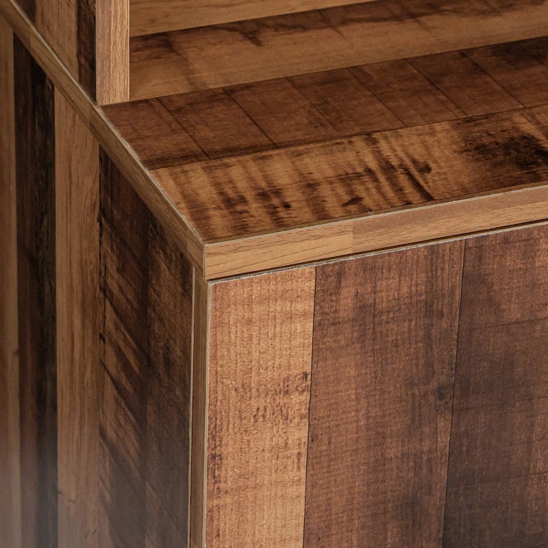 Rustic 71 in Kitchen Pantry Cabinet with Doors and Drawer for Dinning Room