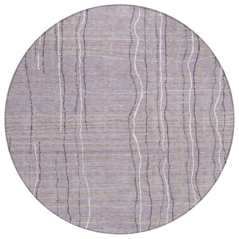 Machine Washable Indoor/ Outdoor Modern Century Chantille Rug