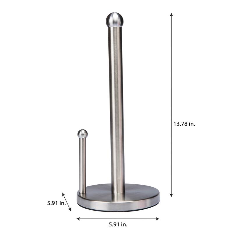 Kitchen Details Paper Towel Holder in Stainless Steel - 6"x6"x13.8"