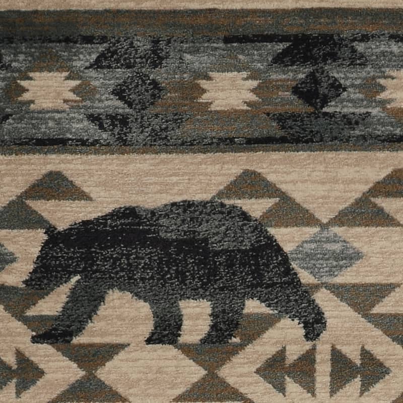 The Gray Barn Yoho Ivory and Blue Tribal Area Rug