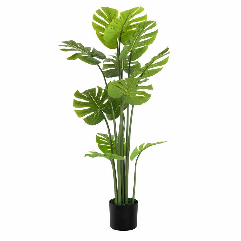 57" Artificial Monstera Deliciosa Plant with Decorative Pot