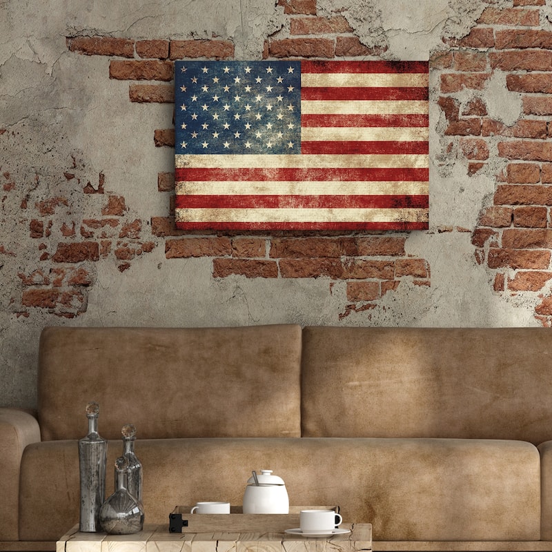 Flag by Willowbrook Fine Art Canvas Art Print