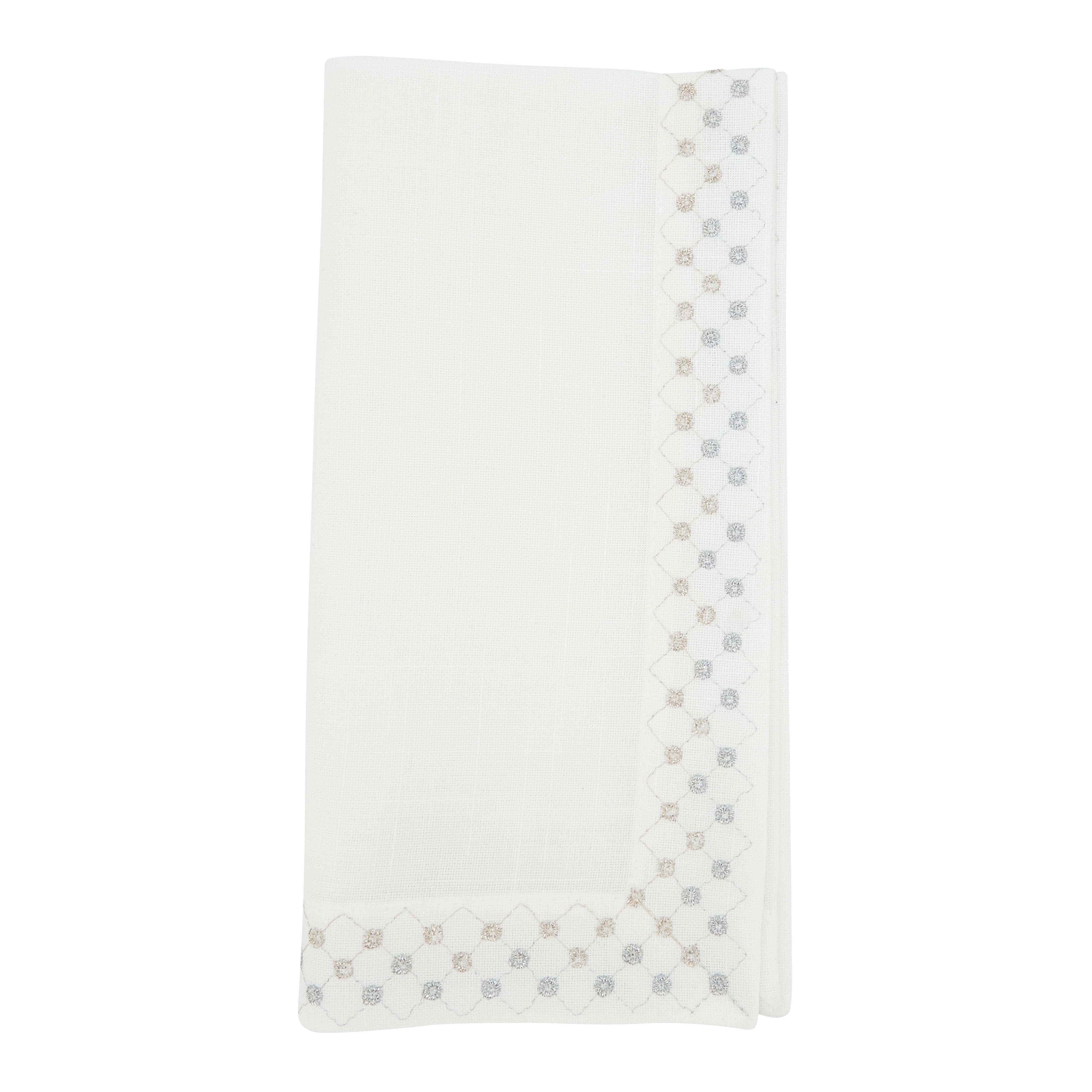 Polished Patterns Metallic Lattice Napkin (Set of 4)