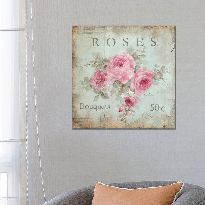 iCanvas "Rose Bouquets (50 Cents)" by Debi Coules Canvas Print - 26x26x1.5
