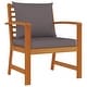 preview thumbnail 46 of 83, vidaXL 4/5/6/7/9/11 Piece Patio Dining Set with Cushions Solid Wood Acacia