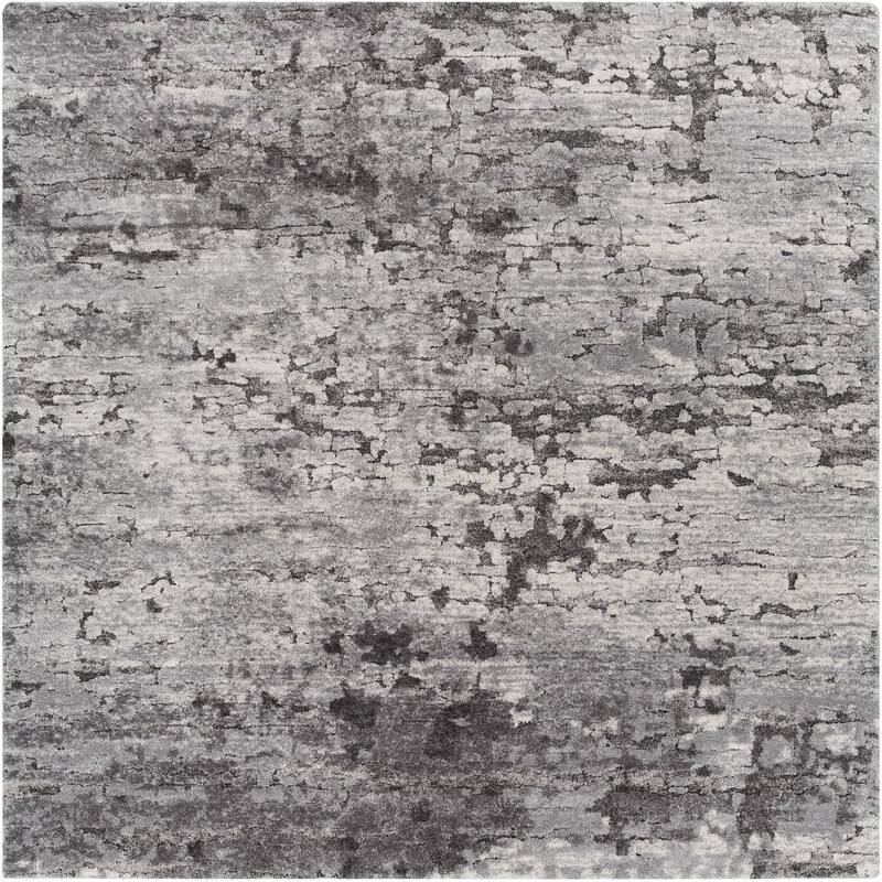 Livabliss Industrial Tuscany Abstract Area Rug - 7'10" x 7'10" Square - Charcoal
