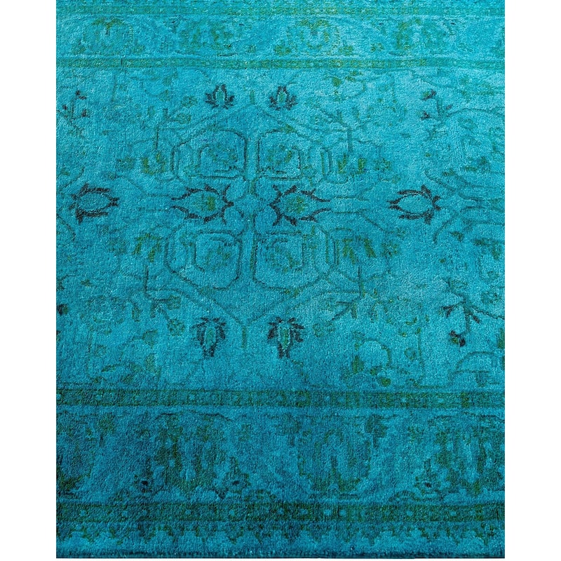Contemporary Overdyed Wool Hand Knotted Runner - 2' 8" x 10' 4"