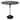 LeisureMod Verve 48" Round Dining Table with Sintered Stone TableTop and Black Steel Base for Kitchen & Dining Room