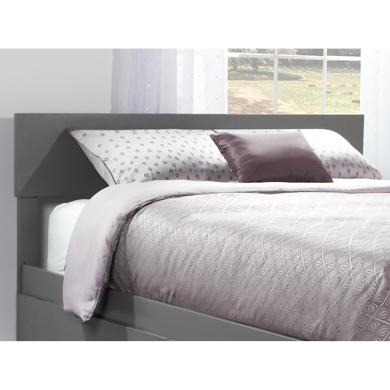 AFI Orlando Headboard with Attachable Charger - Grey - Queen