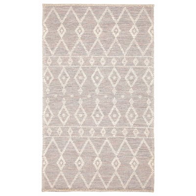 ECARPETGALLERY Braid weave Sienna Grey Wool Rug - 5'0 x 8'3