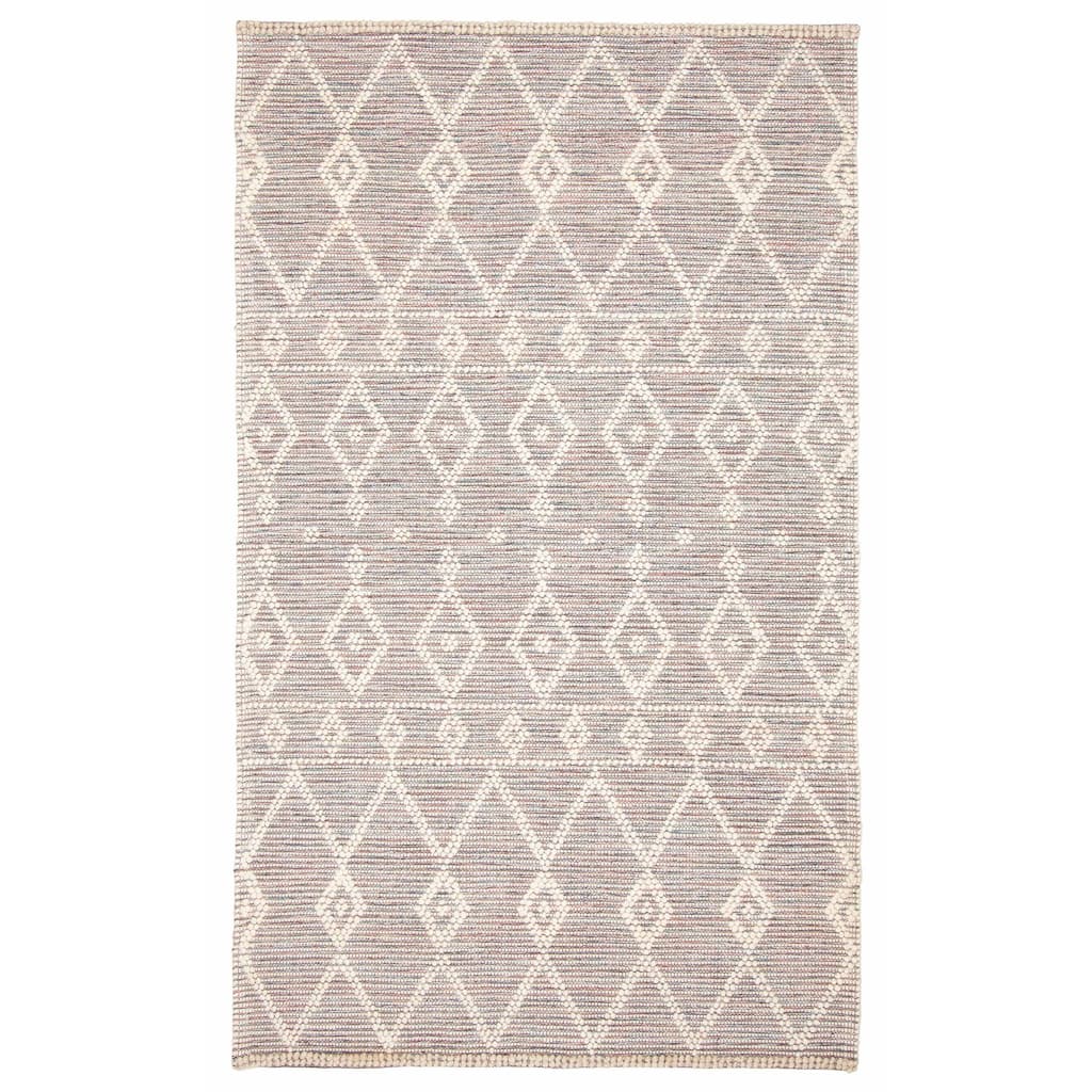 ECARPETGALLERY Braid weave Sienna Grey Wool Rug - 5'0 x 8'3